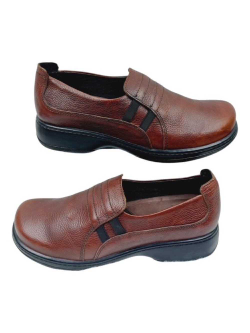 Dansko Women's Brown Pebble Leather Classic Slip-On Loafer Shoes Size 9